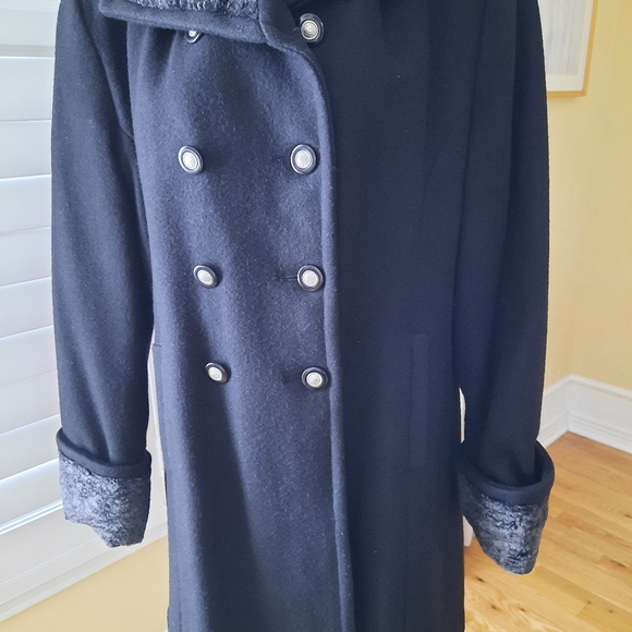 Vintage black wool coat - Picture 4 of 15